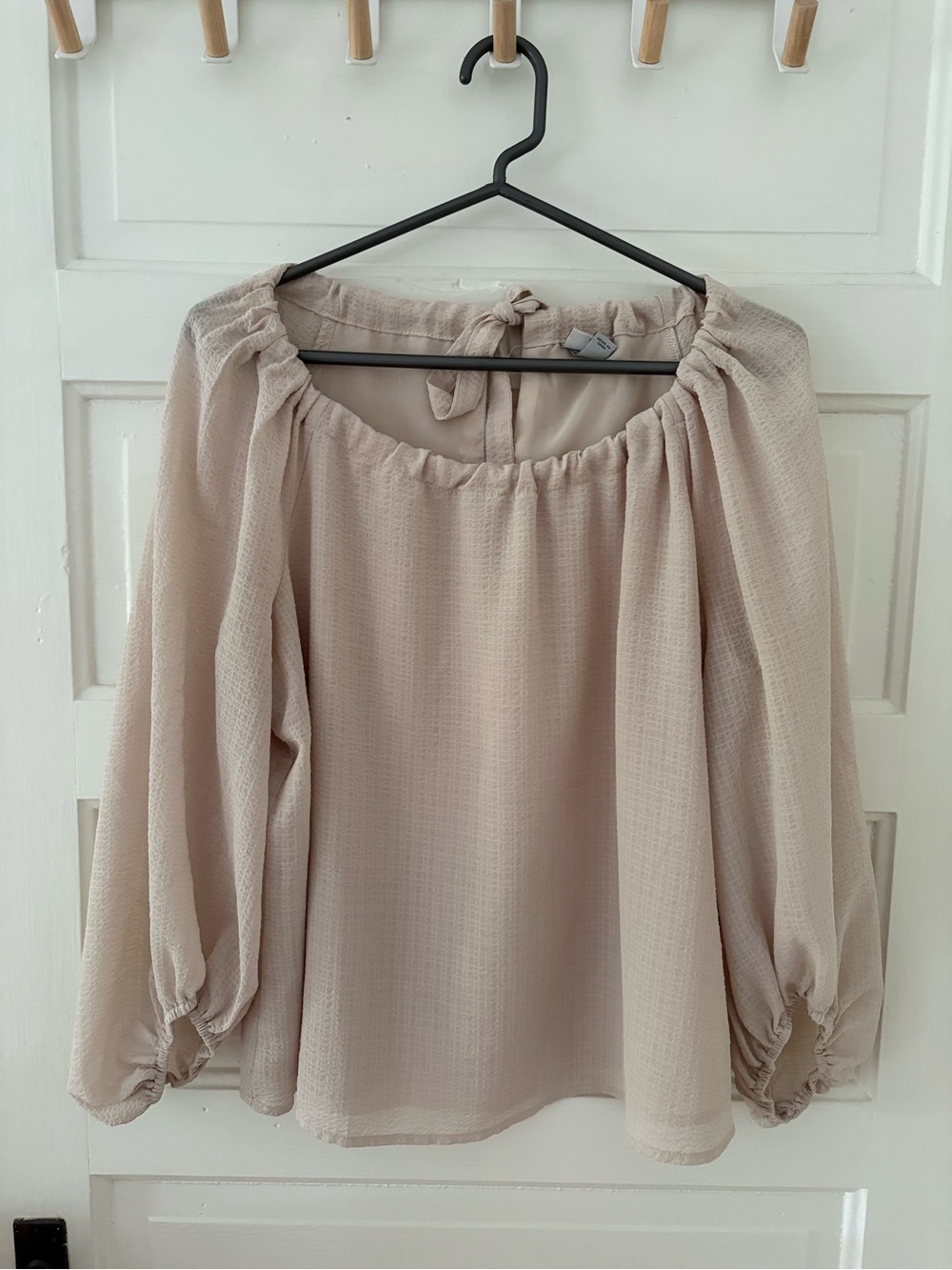 a new day Cream Off-Shoulder Long Sleeve Blouse